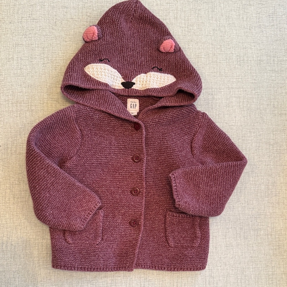 GAP Kids Maroon Fox Hoodie